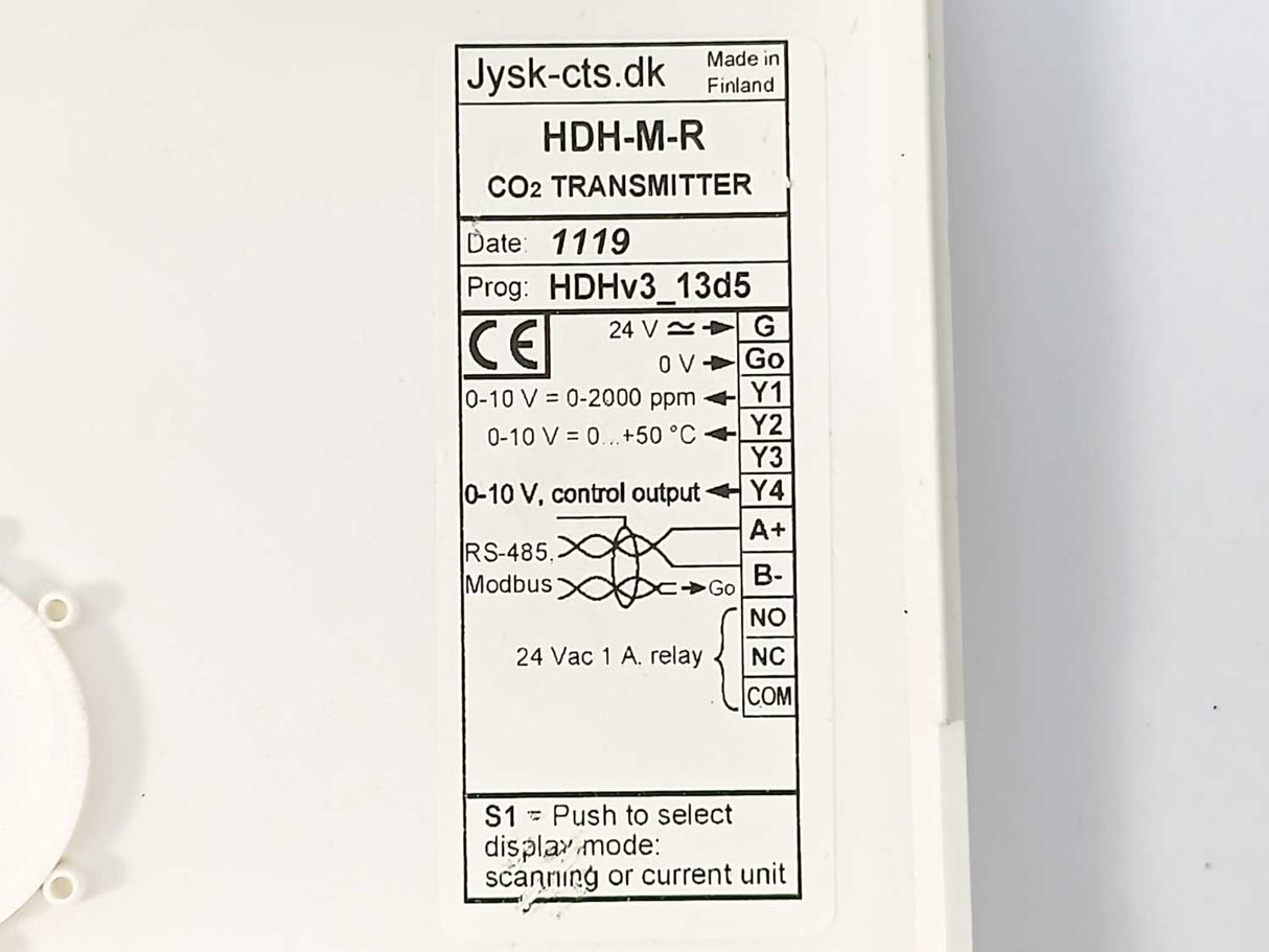 Jysk-cts HDH-M-R CO2 Transmitter
