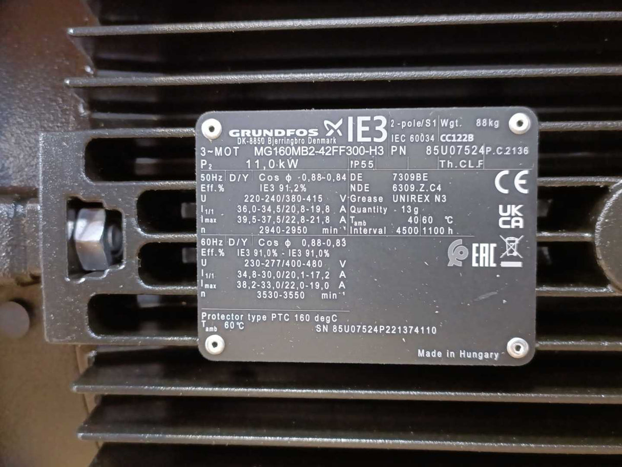 GRUNDFOS A-96500388 CRN20-8 A-P-A-E-HQQE Multistage Centrifugal Pump