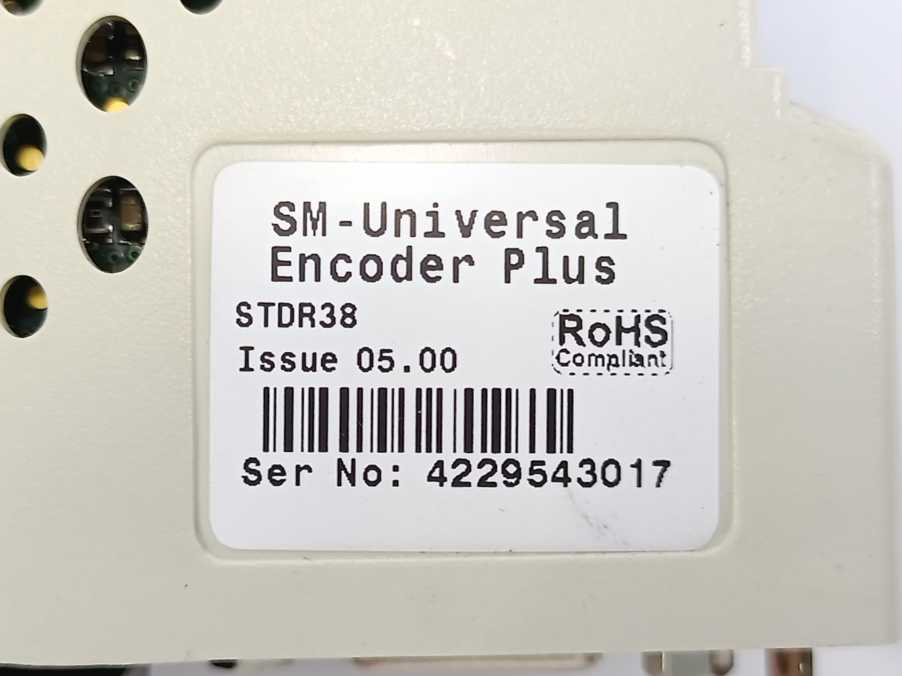 Control Techniques STDR38 SM-Universal Encoder Plus Issue: 05.00