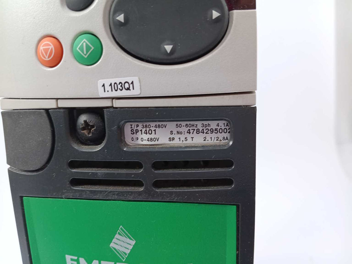 Control Techniques SP1401 AC Panel Mount Unidrive w/ Filter + Data Storage