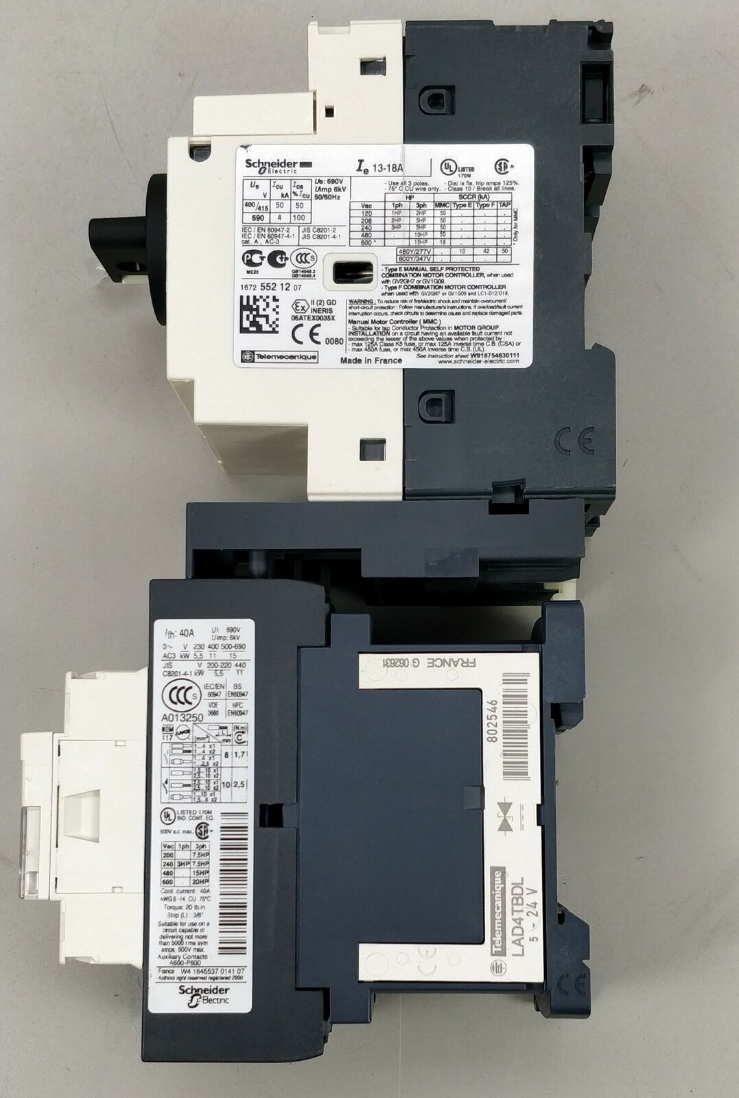 Schneider Electric GV2DP120BL TeSys-006946 Motor Starter