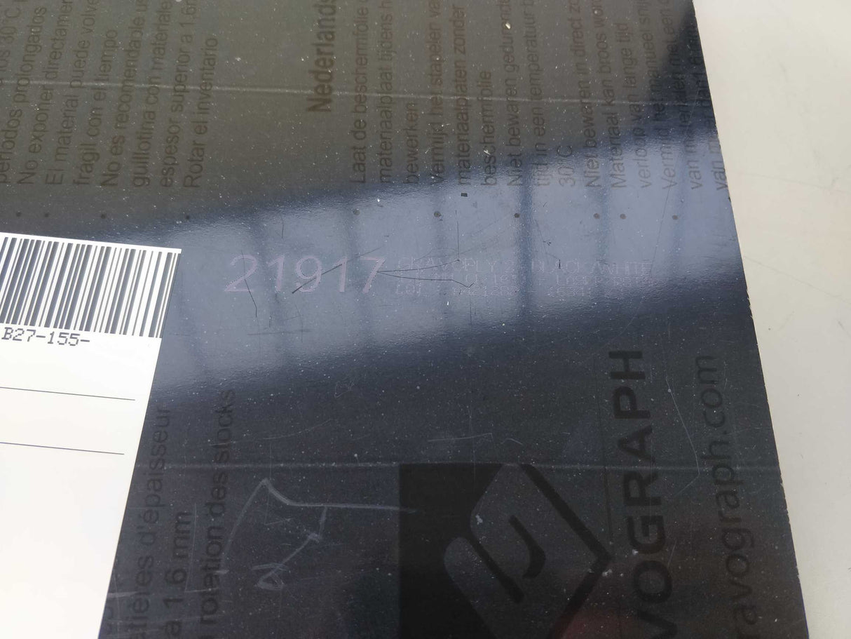 Gravograph 21917 Gravoply 2 1,5mm BLACK/WHITE 305x230mm