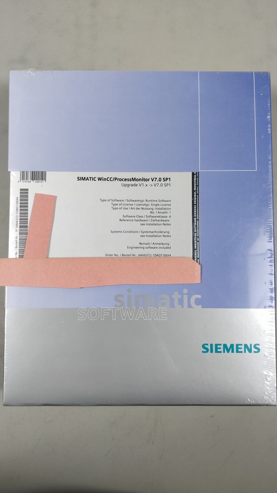 Siemens 6AV6372-1DA07-0XX4 SIMATIC WinCC / Process Monitor V7.0 SP1