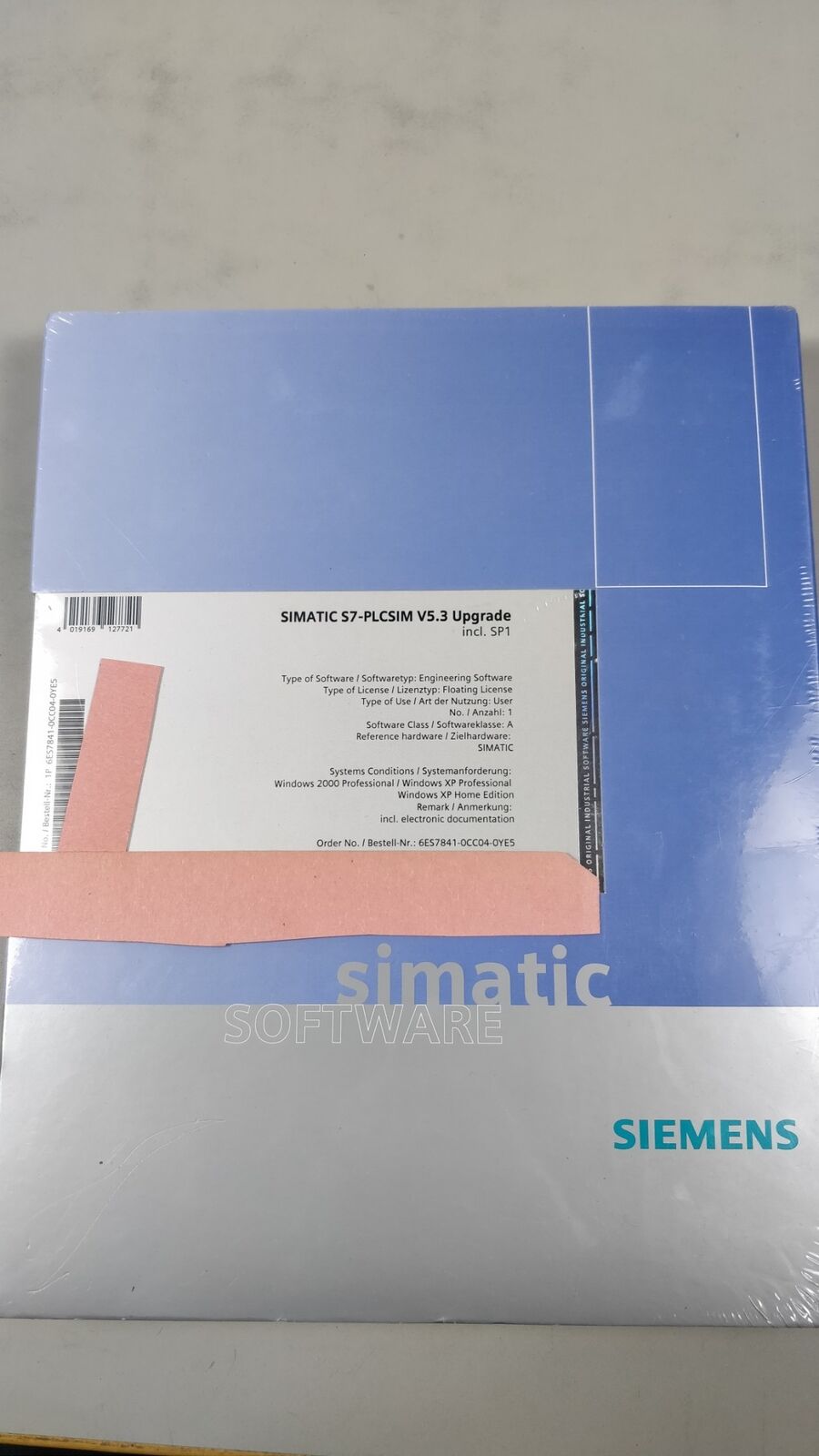 Siemens 6ES7841-0CC04-0YE5 Simatic S7, Step 7 V5.3 Upgrade