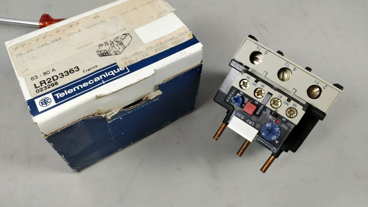 TELEMECANIQUE LR2D3363 63-80A thermal overload relay