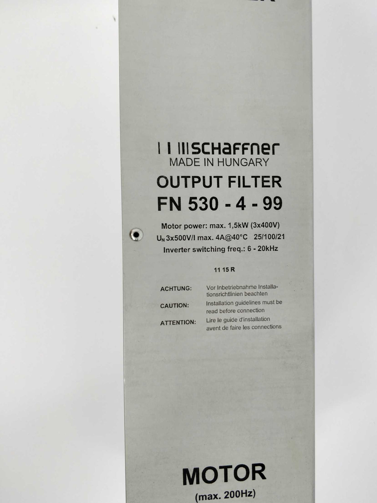 SCHAFFNER FN 530-4-99 Output filter