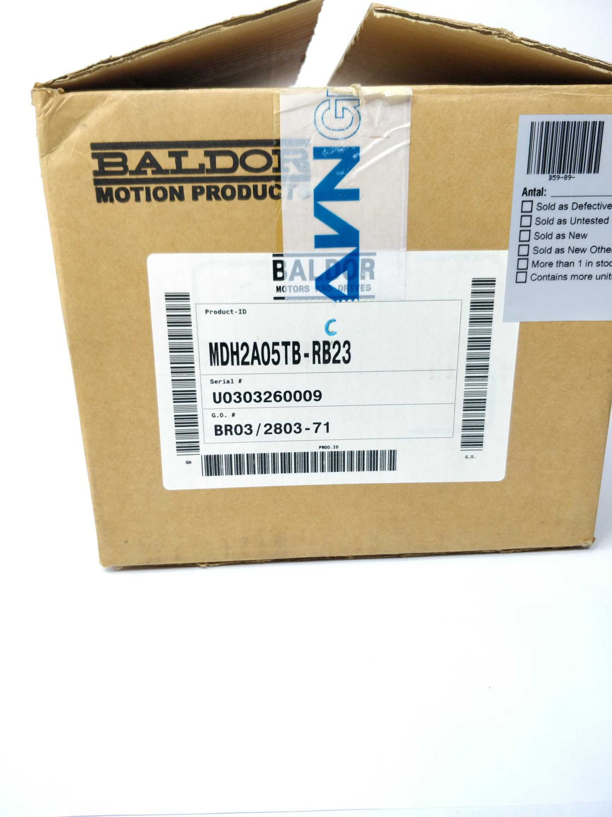 BALDOR MDH2A05TB-RC23 MDII-230V/5A/24V/DB/Res/1CAN