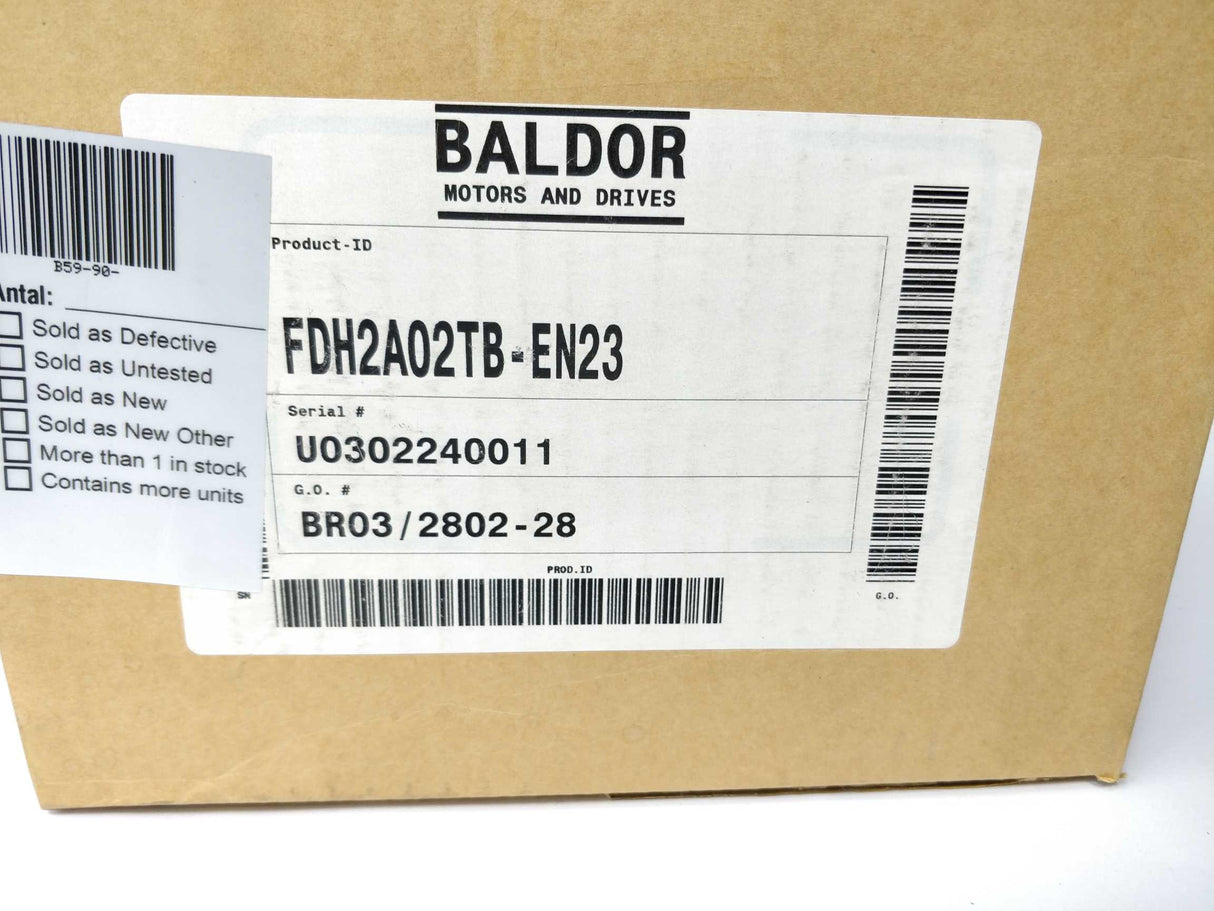 BALDOR FDH2A02TB-EN23 New in box