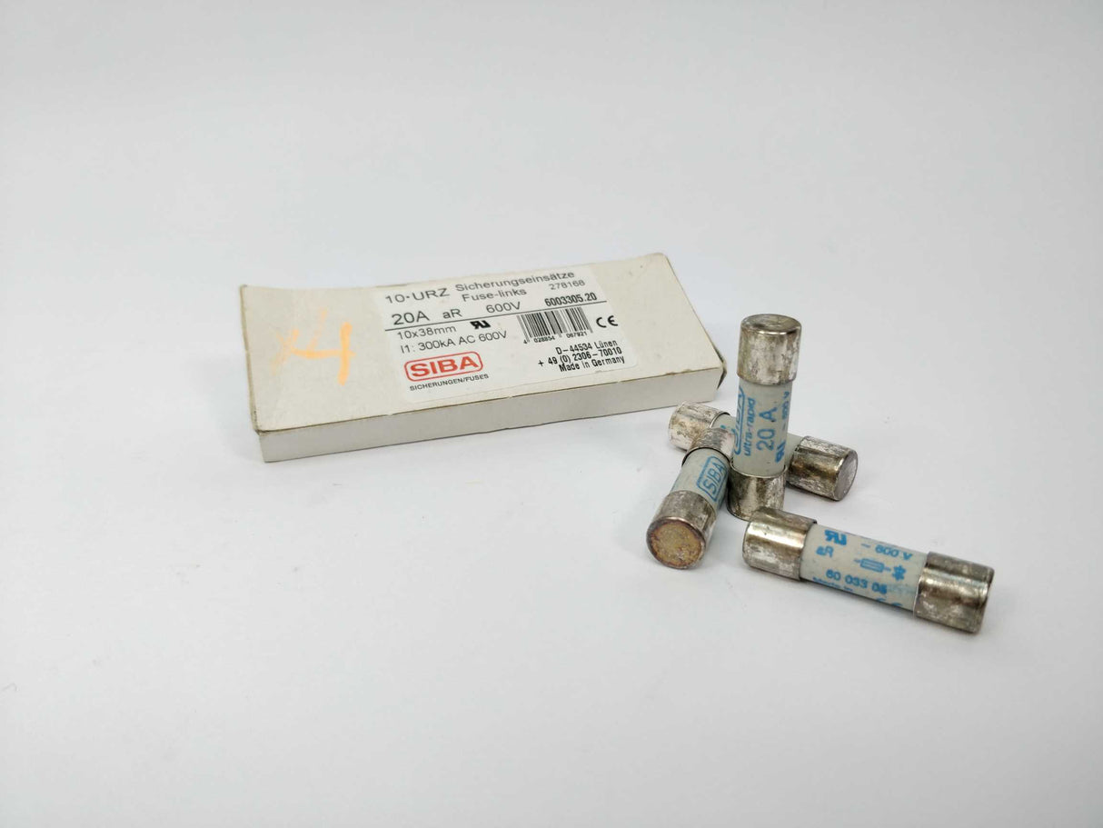 SIBA 603305.20 FUSE-LINKS 20A 600VAC 300KA 4pcs