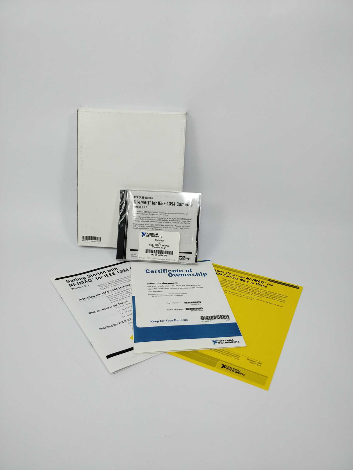 National Instruments 778413-01 NI-IMAQ for IEEE-1394 cameras Version 1.5.2