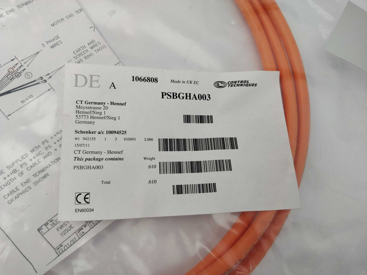 Control Techniques PSBGHA003 Cable