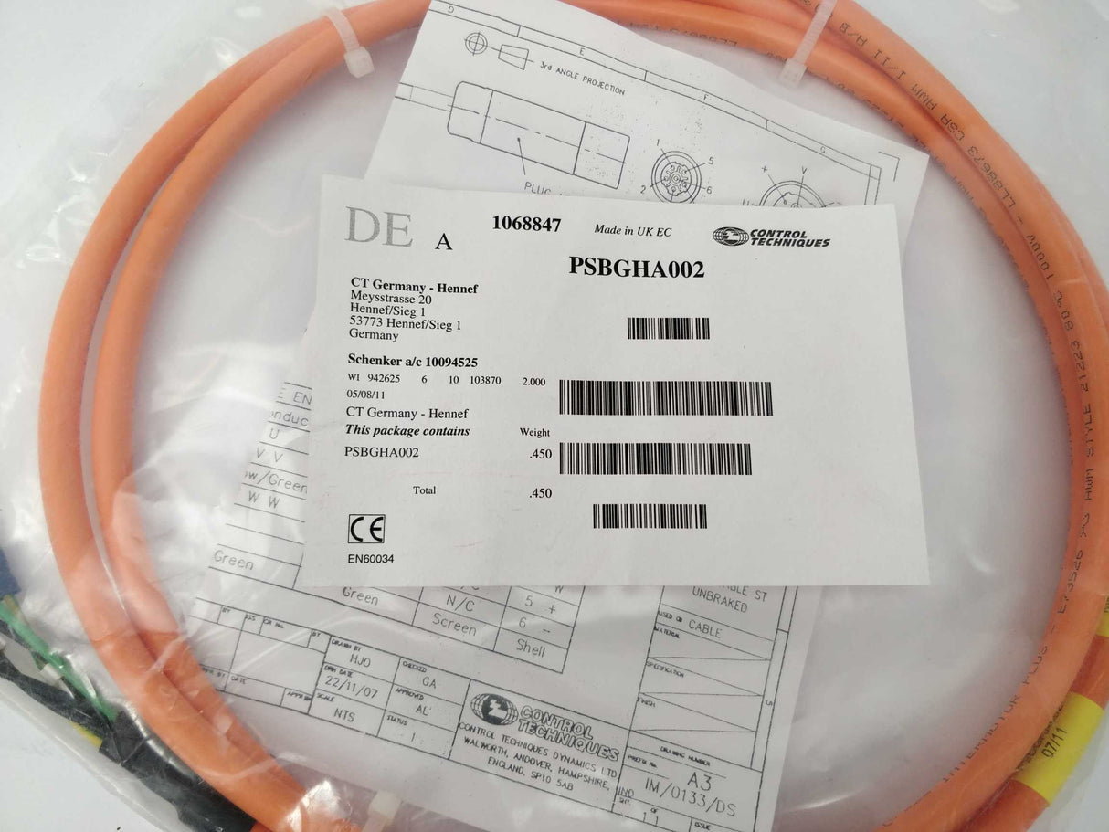 Control Techniques PSBGHA002 Cable