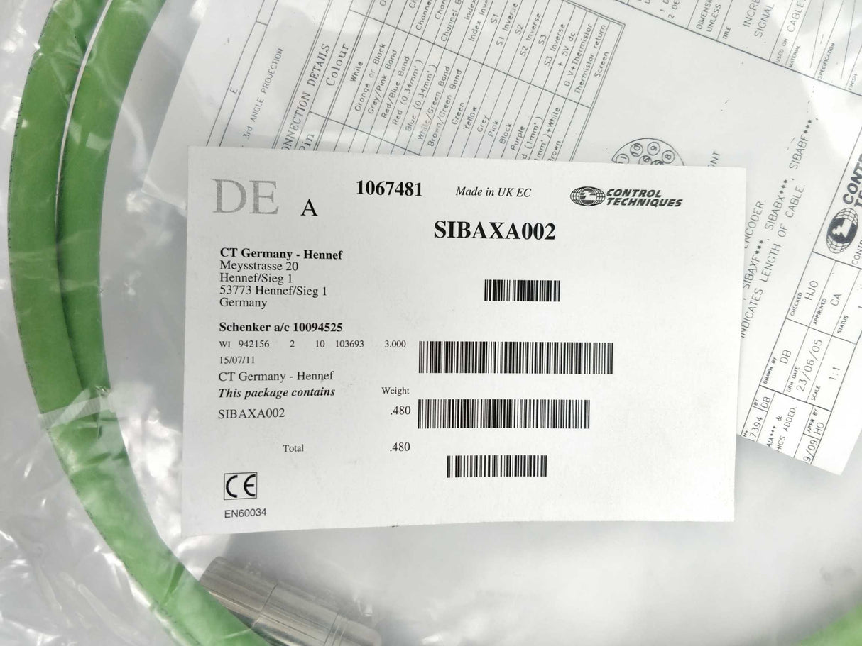 Control Techniques SIBAXA002 Cable