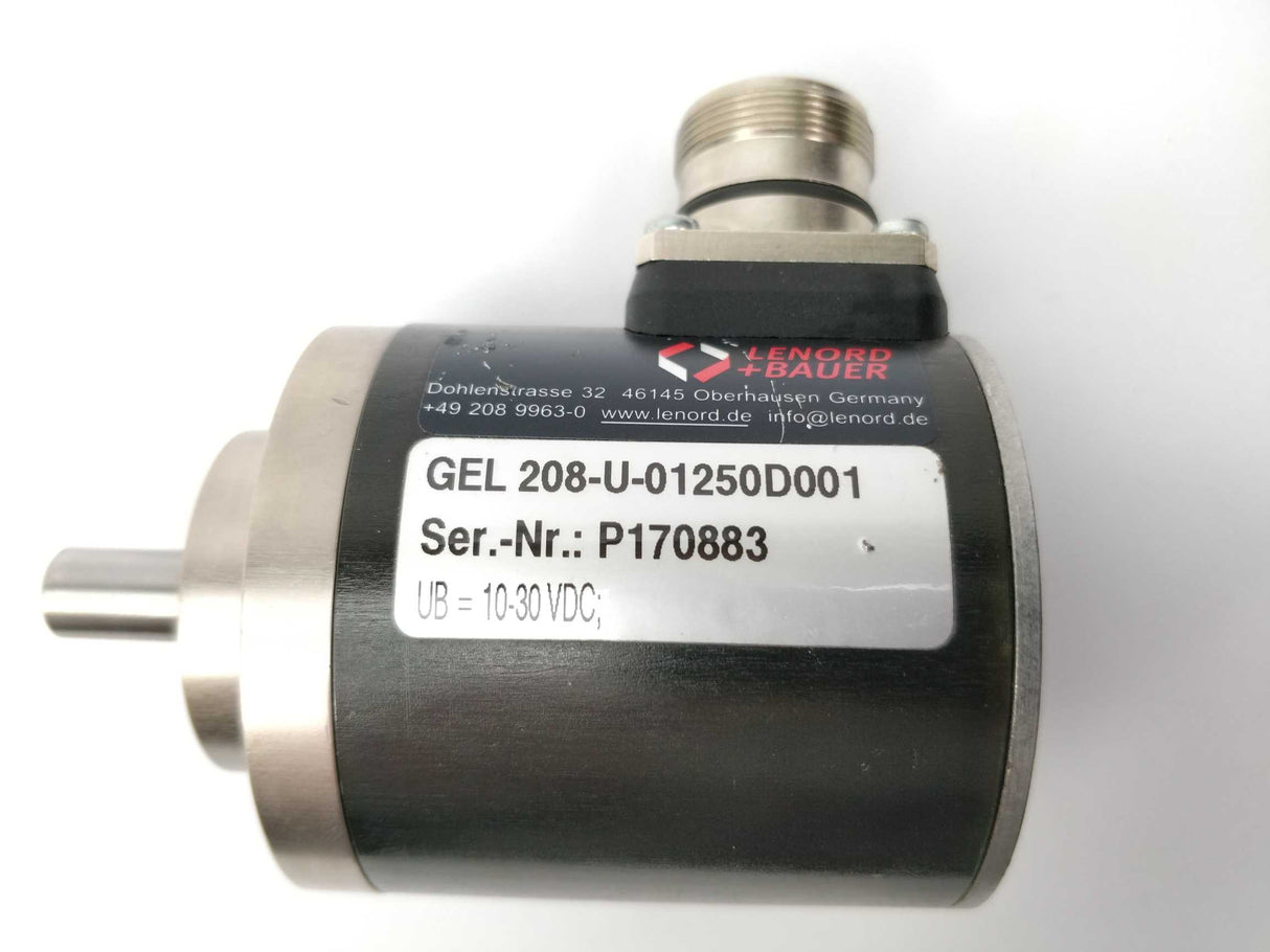 LENORD+BAUER GEL 208-U-01250D001 P170883 Incremental Rotary Encoder 10-30VDC