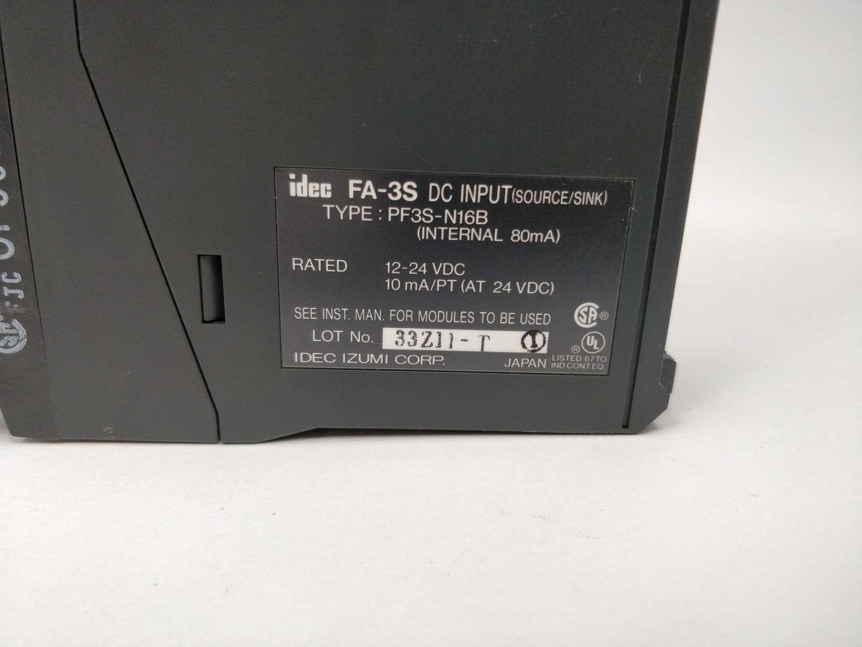 Idec PF3S-N16B FA-3S DC input