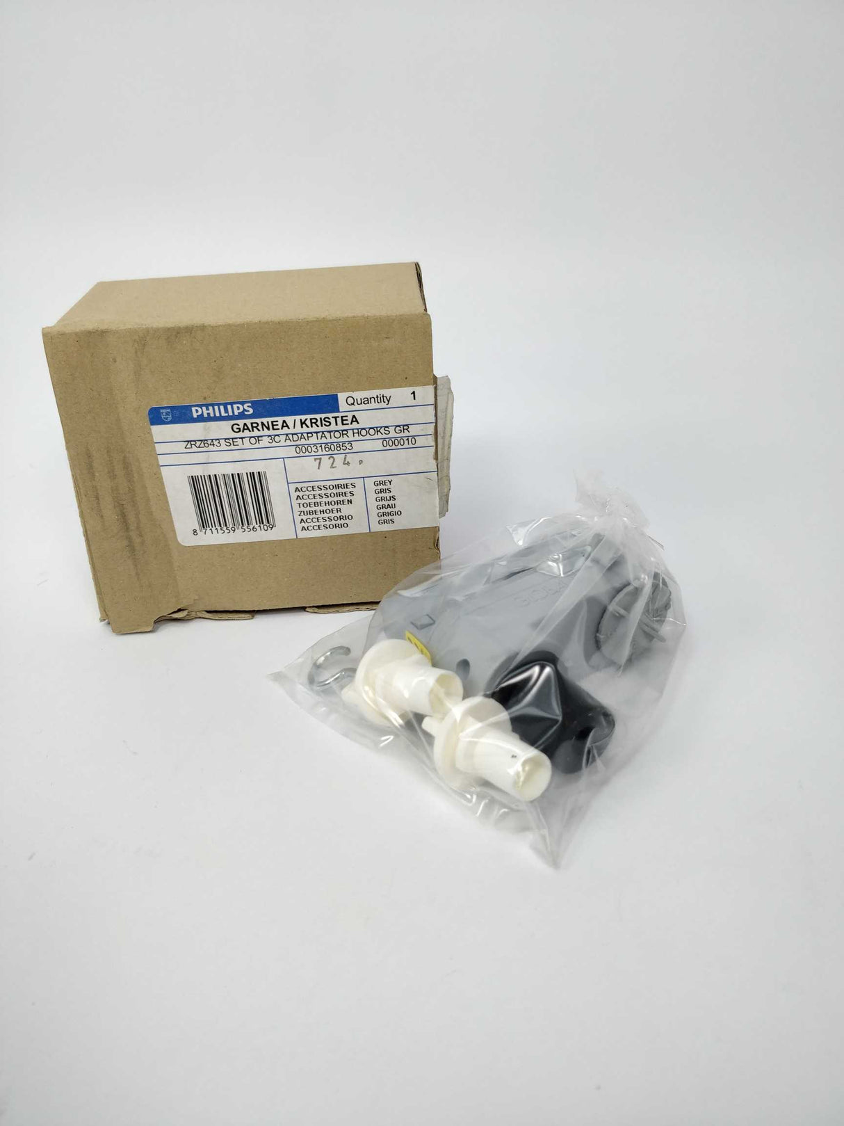 Philips ZRZ643 set of 3C adaptor hooks grey