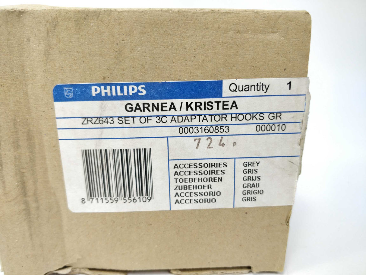 Philips ZRZ643 set of 3C adaptor hooks grey