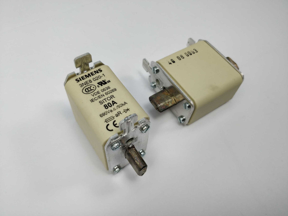 Siemens 3NE8020-1 SITOR NH00 80Afuse link 2 Pcs.