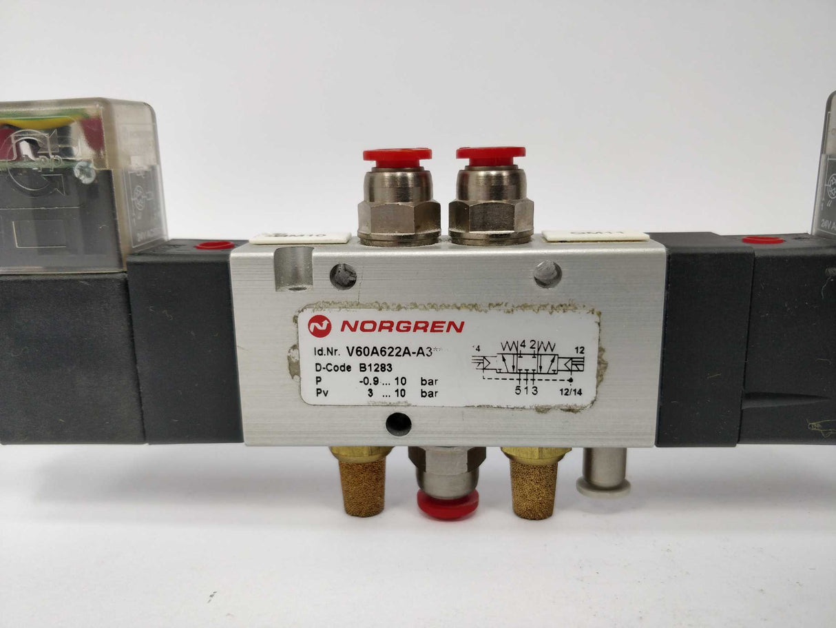 NORGREN V60A622A-3*** Pneumatic Valve 24VDC -0.9...10bar