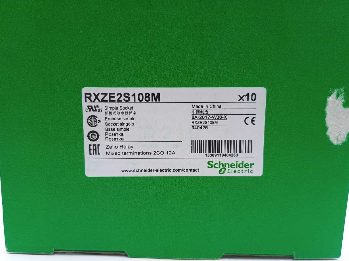 Schneider RXZE2S108M Simple socket 10 Pcs.