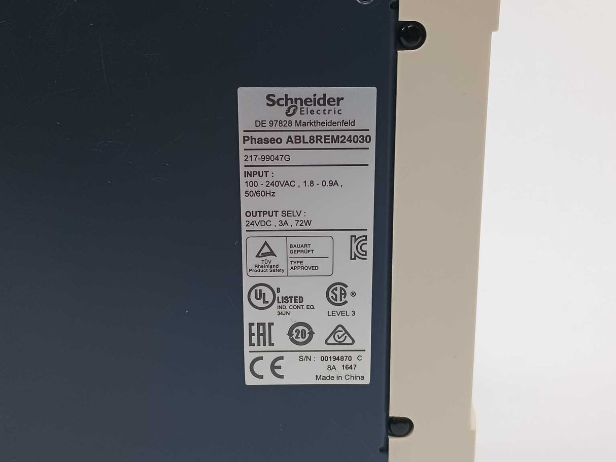 Schneider Electric ABL8REM24030 Optimum power supply 24V 3A