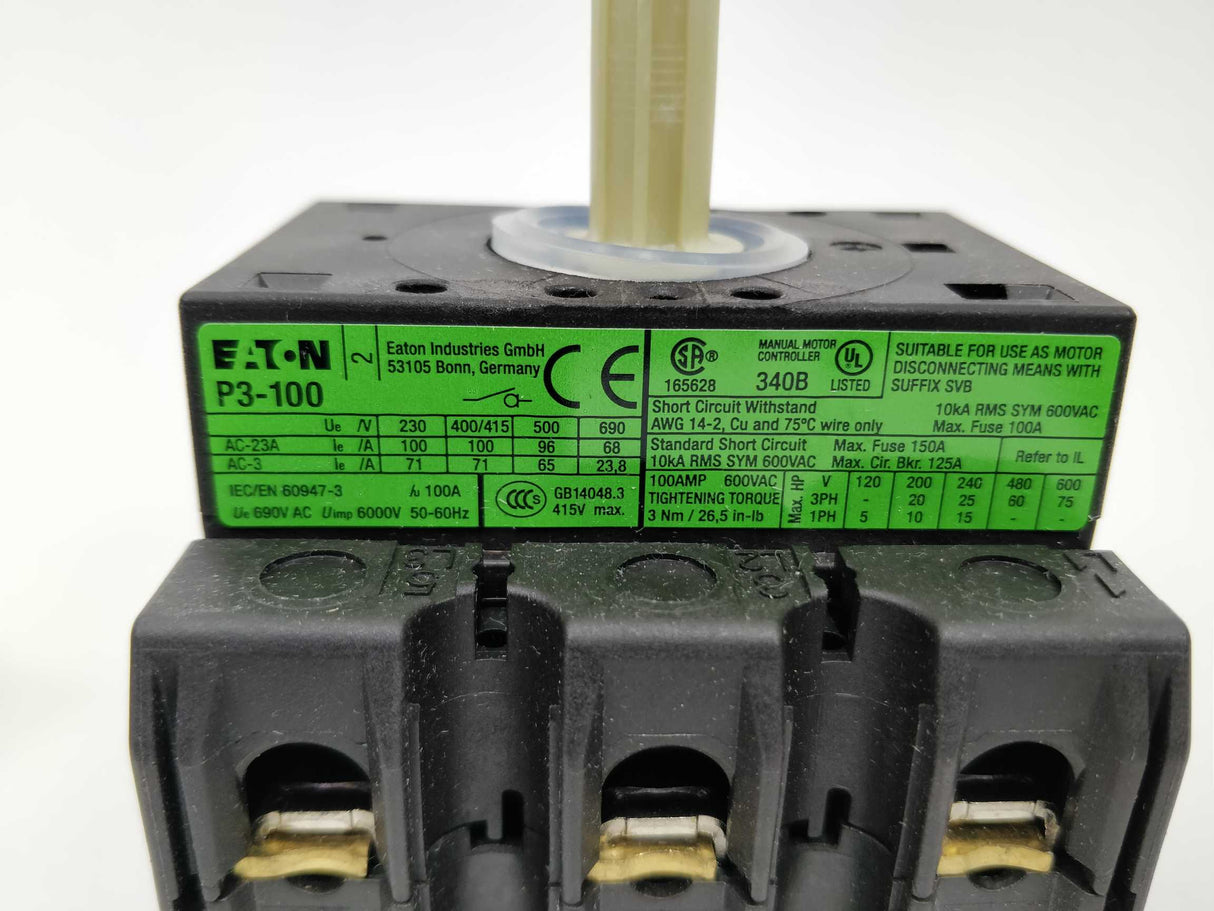 Eaton 067201 P3-100/E Switch Disconnector