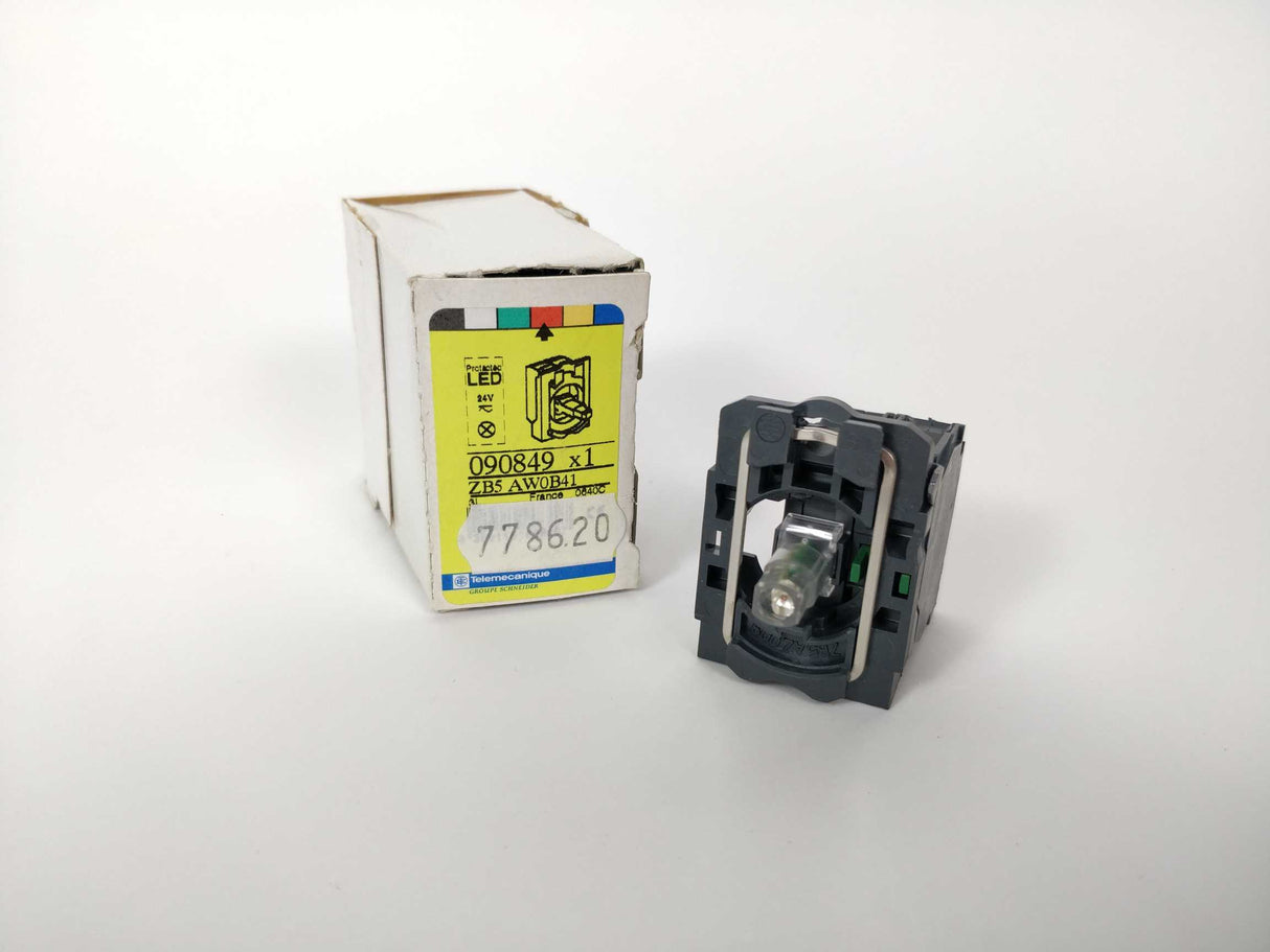 TELEMECANIQUE ZB5AW0B41 Red light block with body/fixing collar with integral