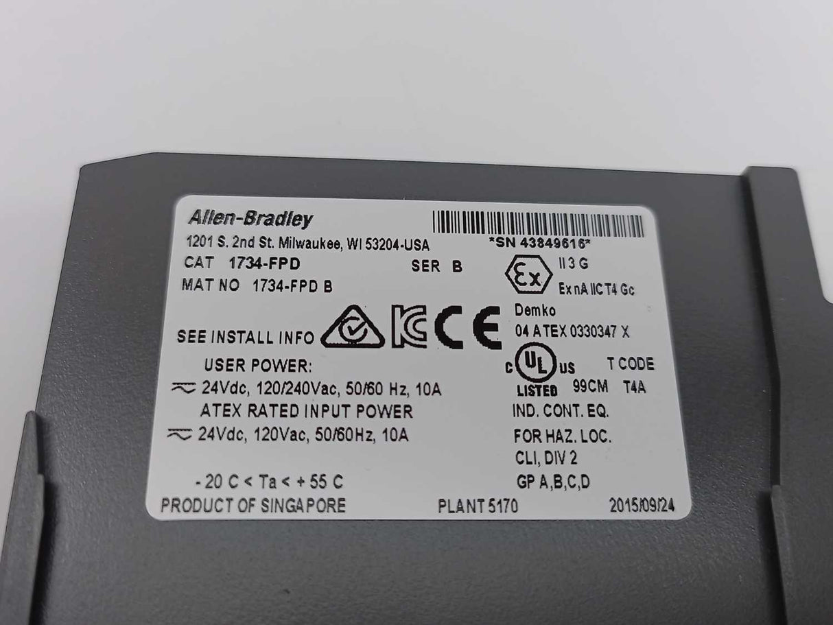 AB 1734-FPD POINT I/O Field Distributor Module, Ser B