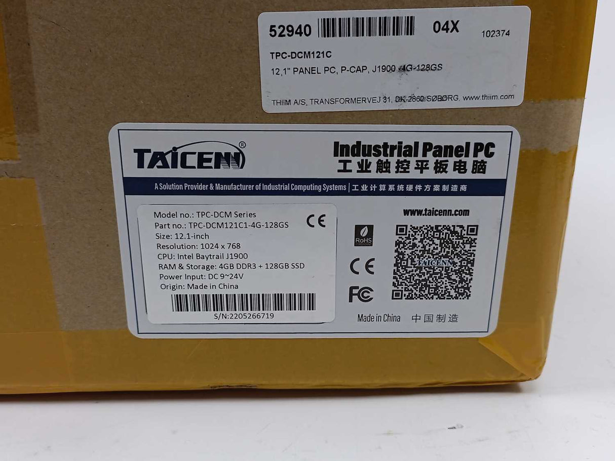 Taicenn TPC-DCM121C1-4G-128GS TPC-DCM Industrial Panel PC