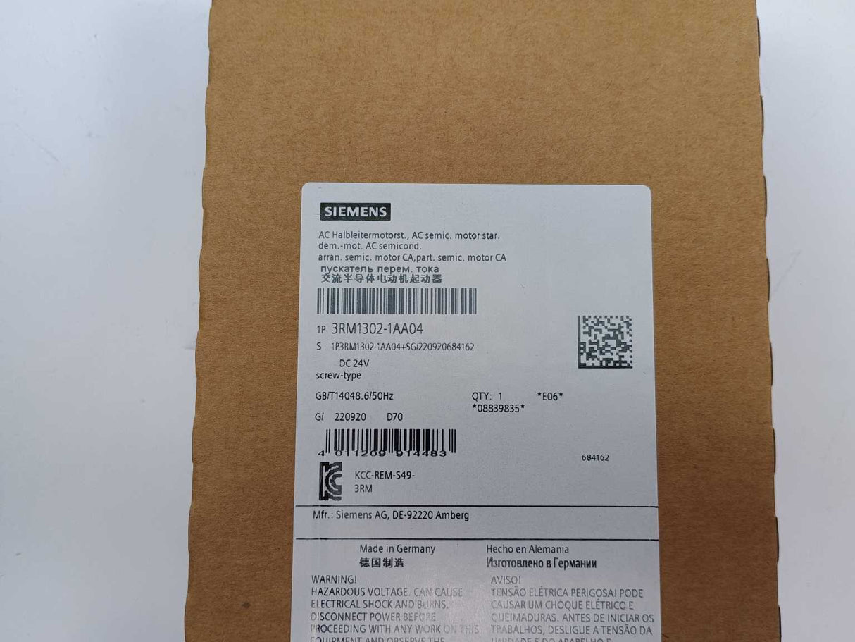 Siemens 3RM1302-1AA04 AC Semiconductor Motor Starter