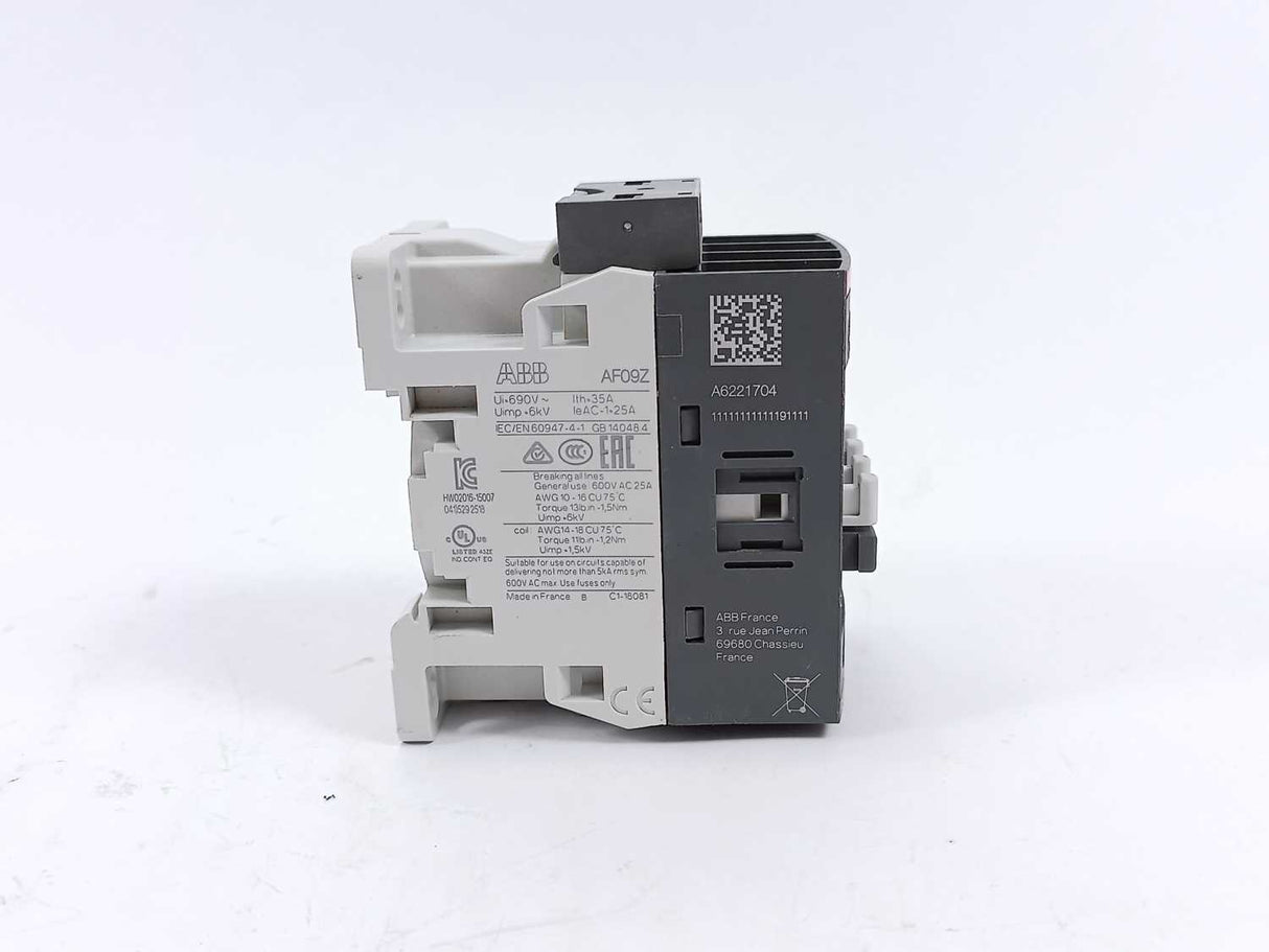 ABB AF09Z-22-00-21 1SBL136501R2100 4 Pole Contactor 20-60 VDC Coil