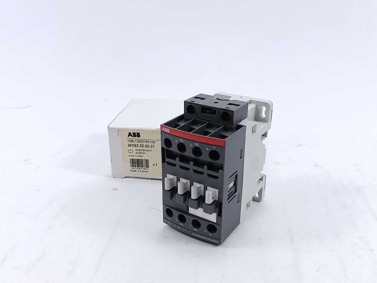 ABB AF09Z-22-00-21 1SBL136501R2100 4 Pole Contactor 20-60 VDC Coil