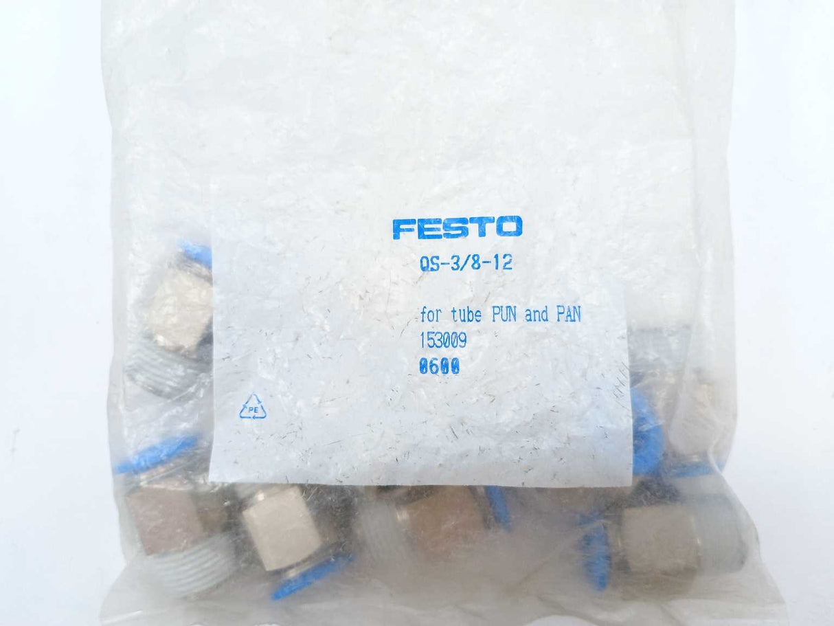 Festo 153009 QS-3/8-12, Push-in Fitting 10 Pcs.
