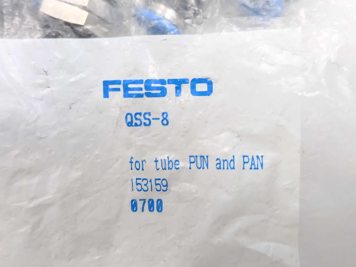 Festo 153159 QSS-8 Push-In Bulkhead Connector 10 Pcs.
