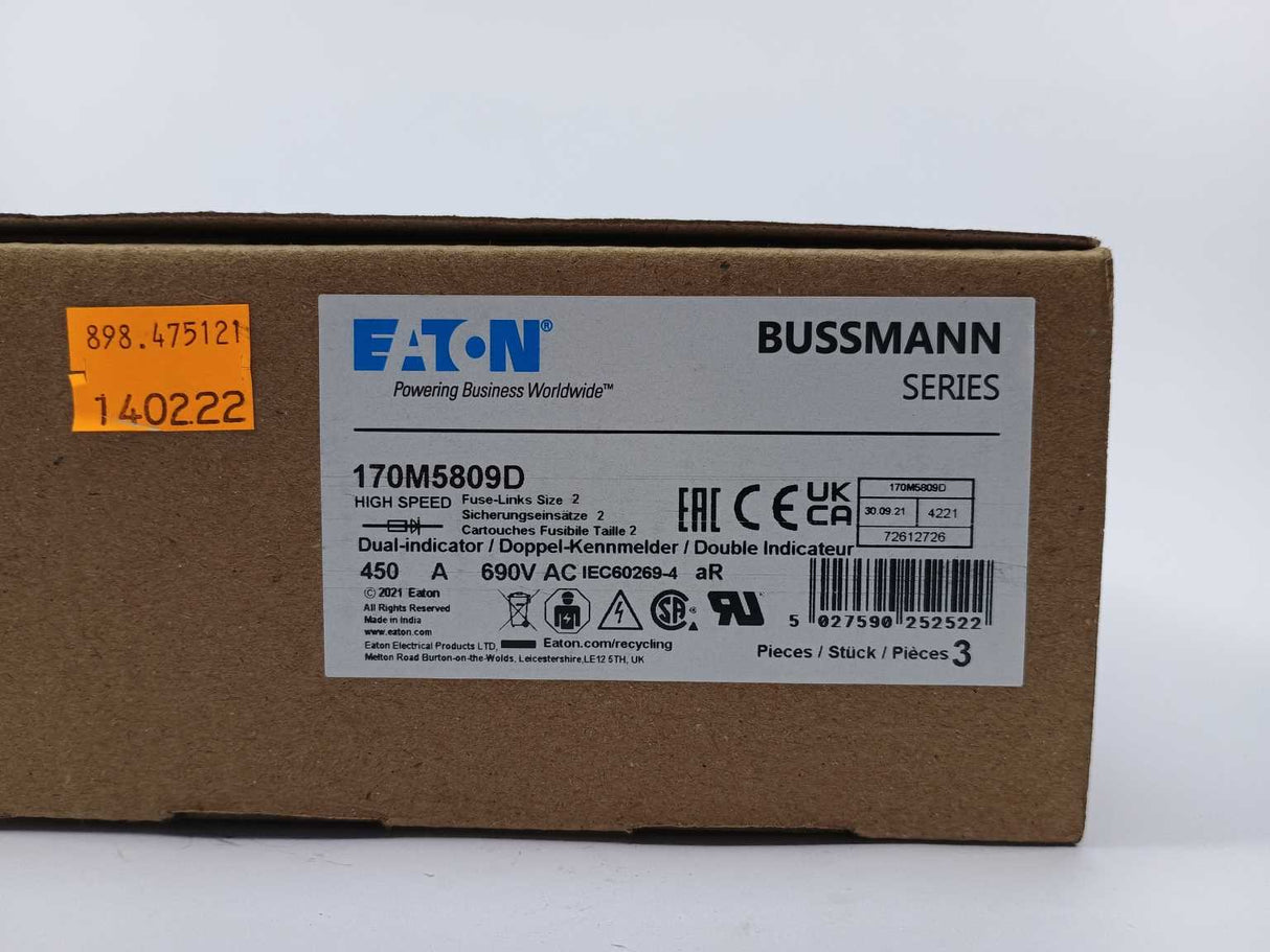 Eaton 170M5809D Fuse-Link 3 pcs