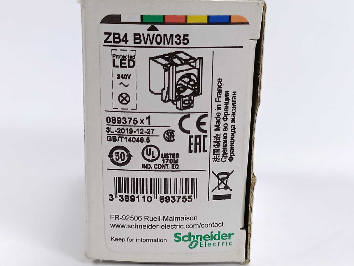 Schneider Electric ZB4BW0M35 Green Light Block