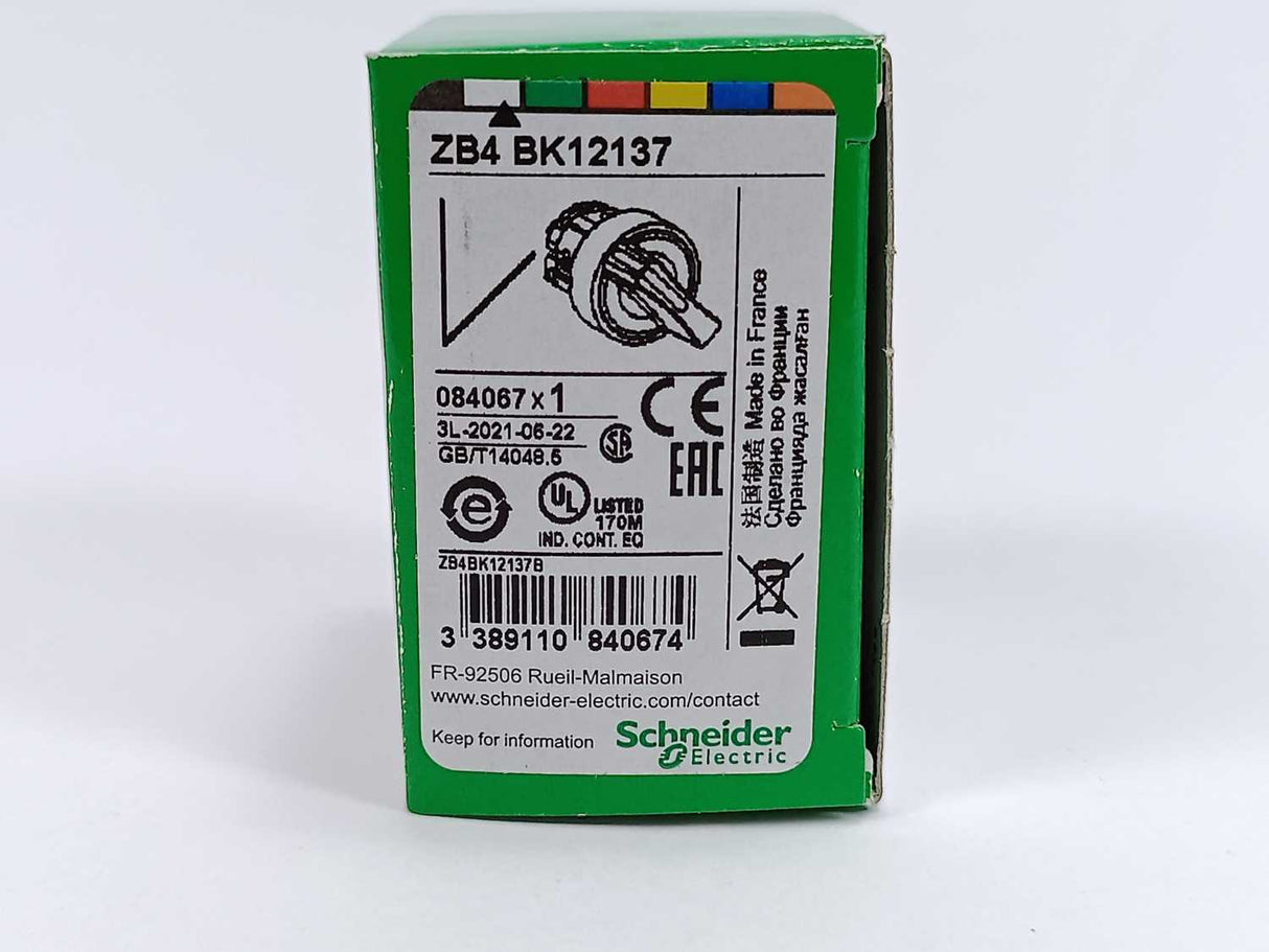 Schneider Electric ZB4BK12137 Head for Selector Switch