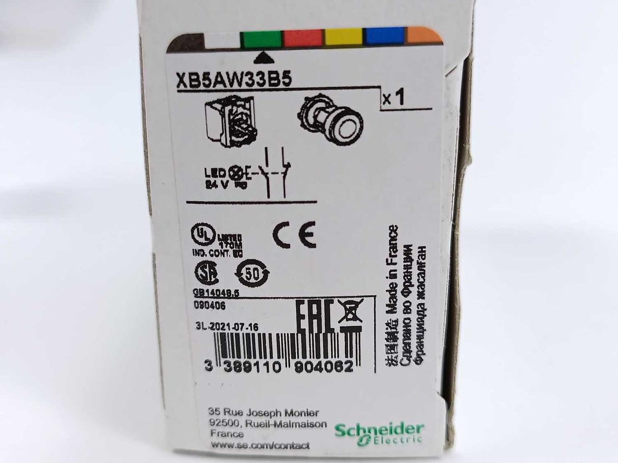 Schneider Electric XB5AW33B5 Push Button