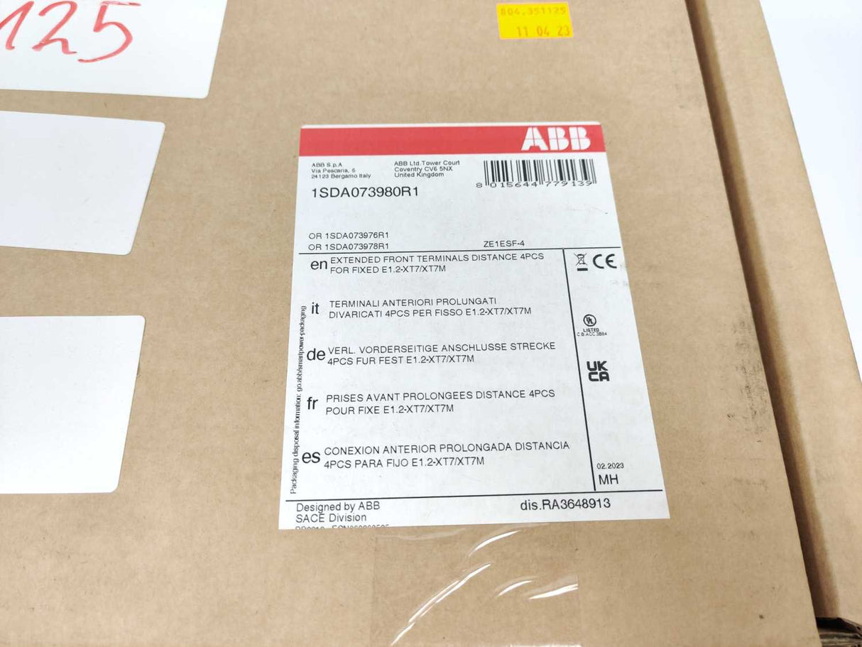 ABB 1SDA073980R1 Kit ES E1.2-XT7/XT7M-XT7-XT7M F 4pcs