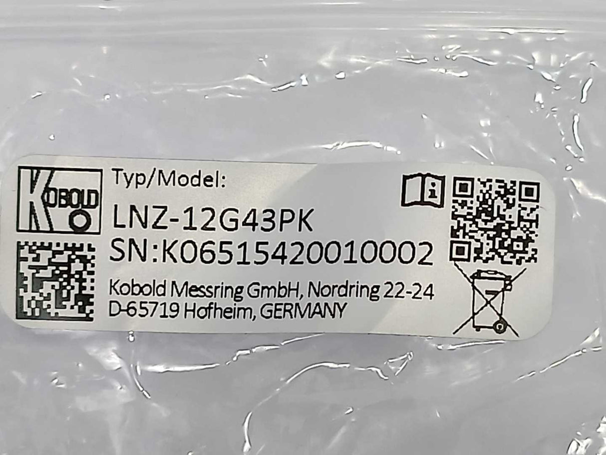 Kobold LNZ-12G43PK Capacitive Level Limit Switch