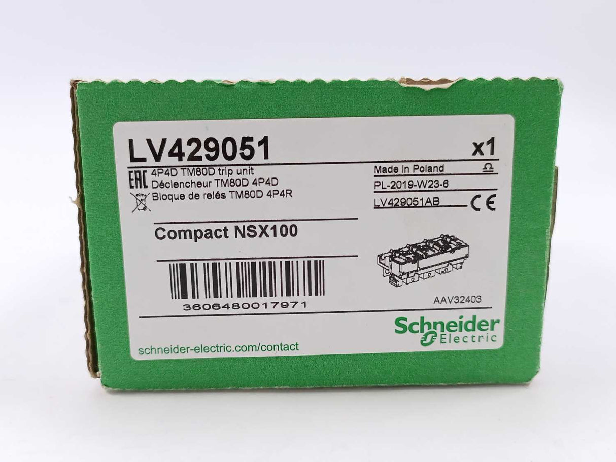 Schneider Electric LV429051 Trip unit TM80D for ComPact NSX 100/160/250