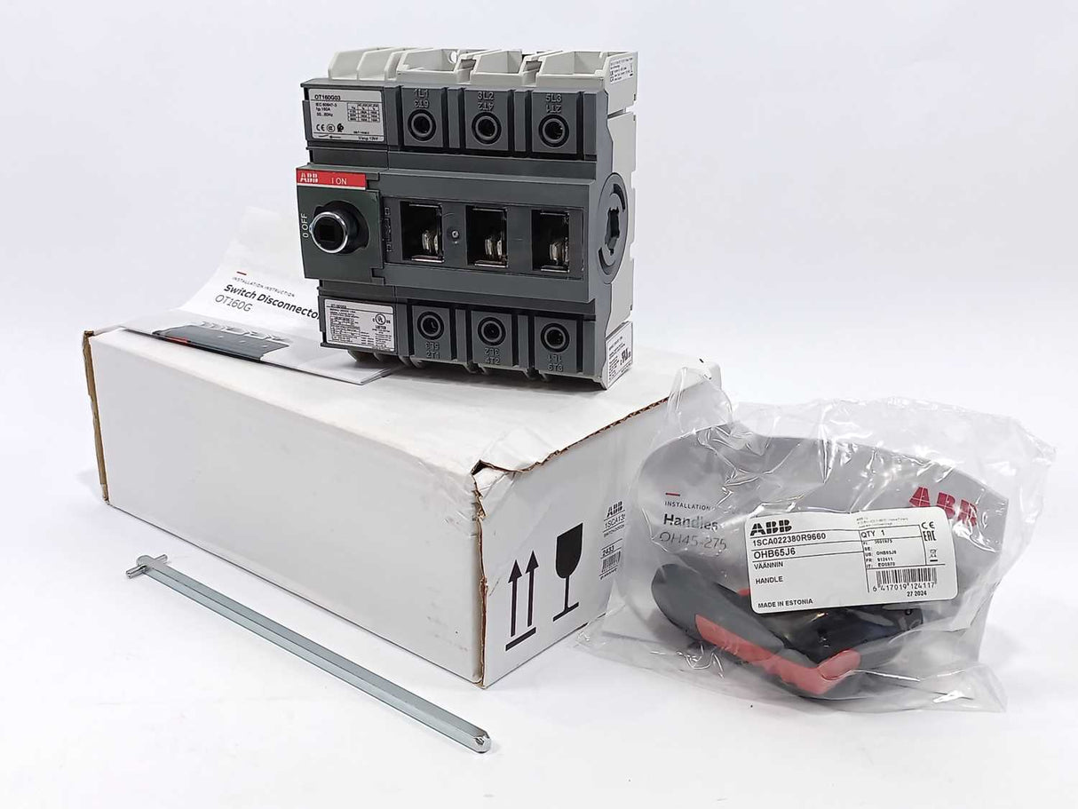 ABB 1SCA135139R1001 OT160G03P Switch Disconnector w/OHB65J6 Handle