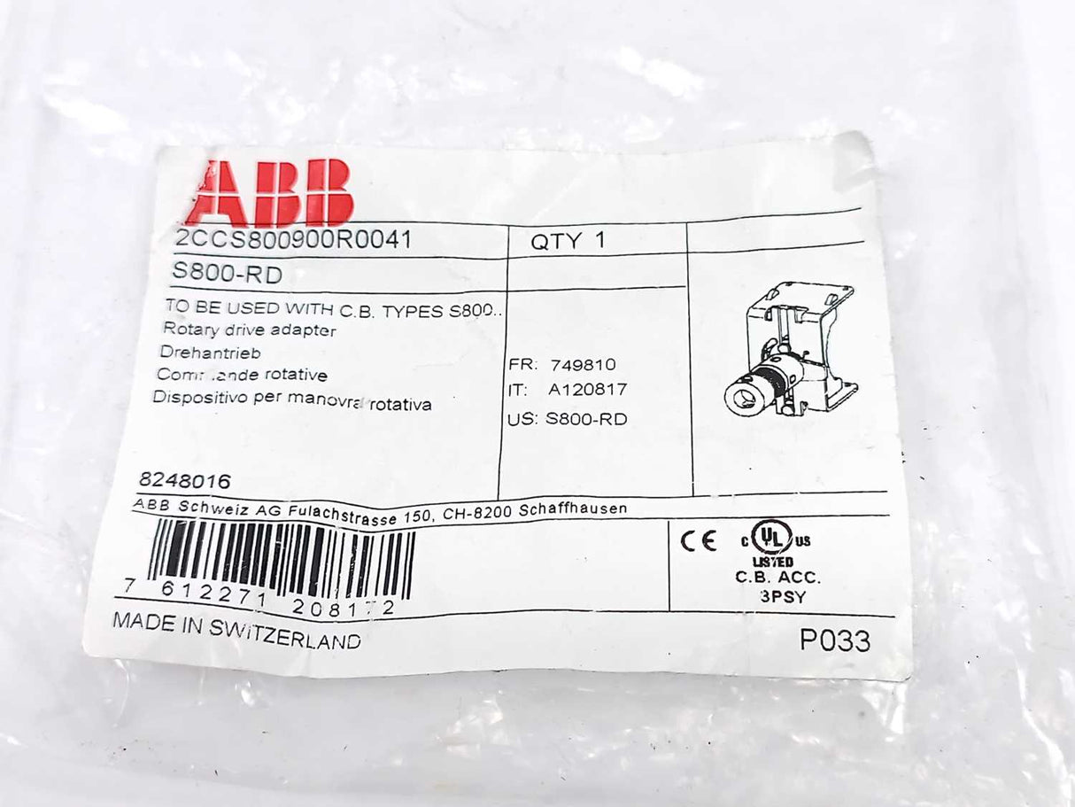 ABB 2CCS800900R0041 S800-RD Rotary Drive