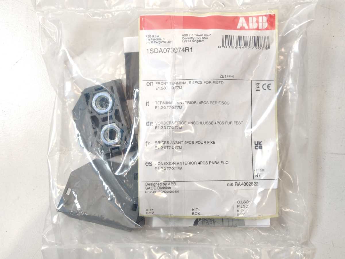 ABB SACE TMAX XT7 D 1250 Circuit Breaker