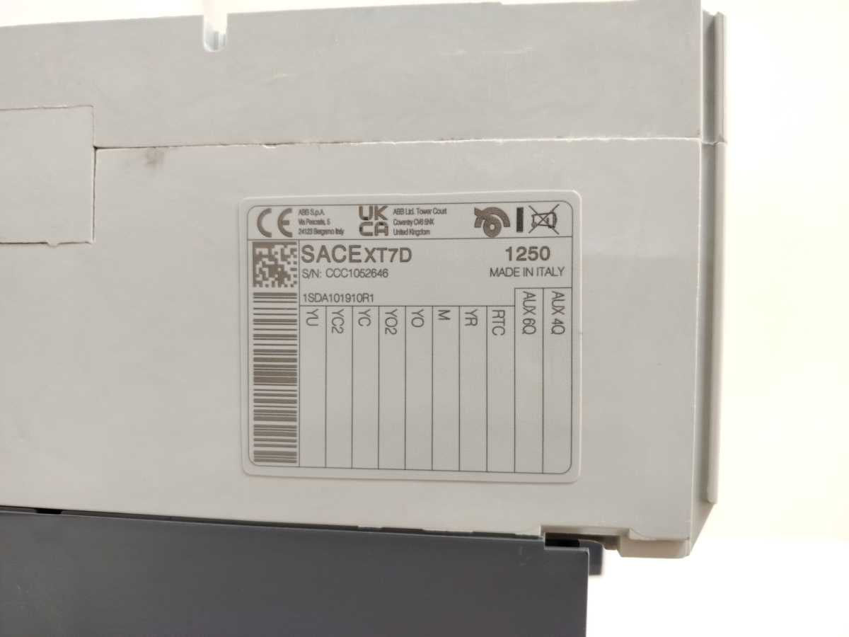 ABB SACE TMAX XT7 D 1250 Circuit Breaker