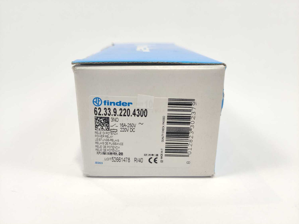 Finder 62.33.9.220.4300 Plug relay 220 V/DC 8 Pcs.