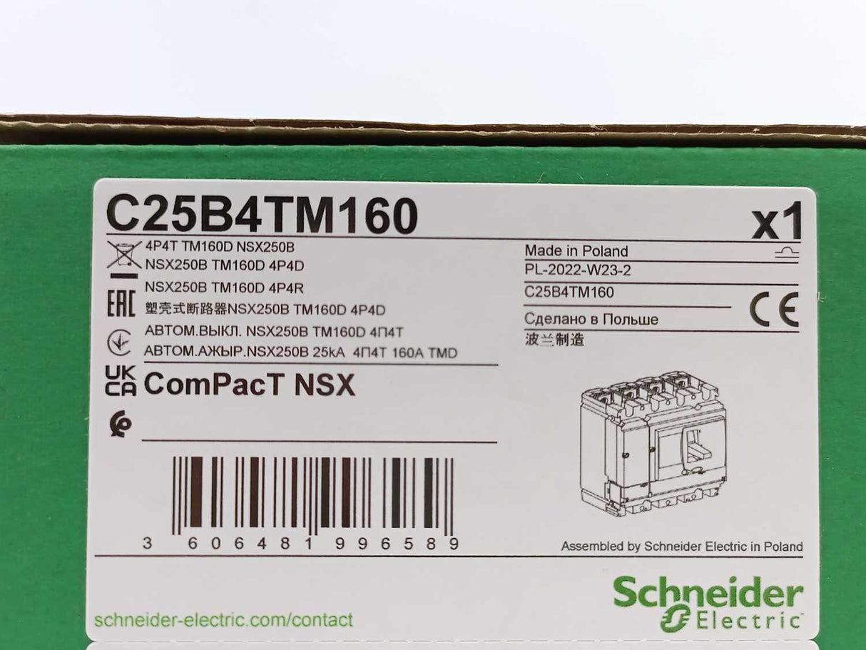 Schneider Electric C25B4TM160 Circuit Breaker ComPacT NSX250B