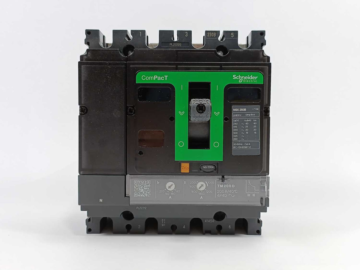 Schneider Electric C25B4TM200 Circuit Breaker, ComPacT NSX250B, 25kA/415VAC