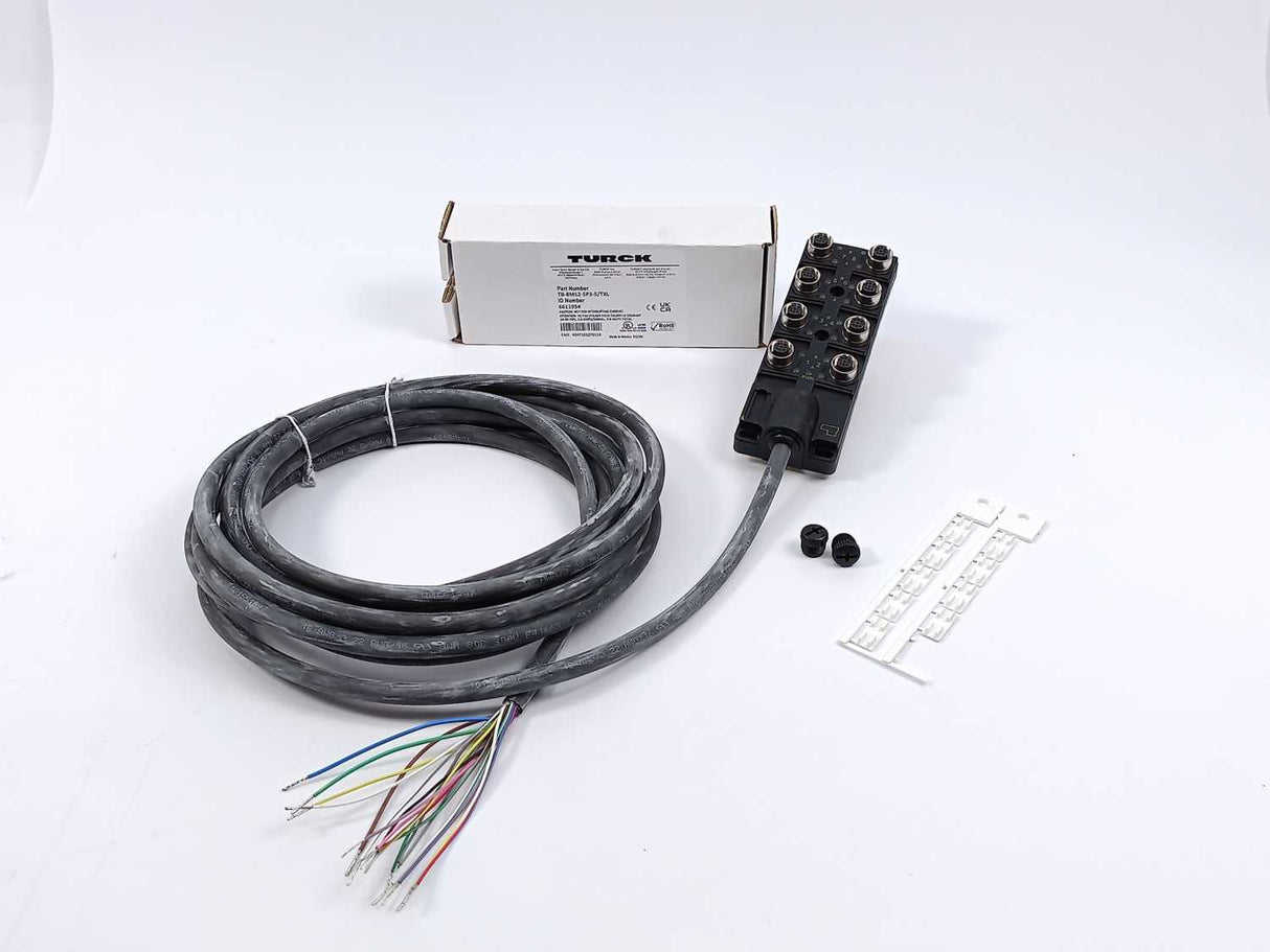 Turck 6611954 TB-8M12-5P3-5/TXL Passive Actuator/Sensor Box