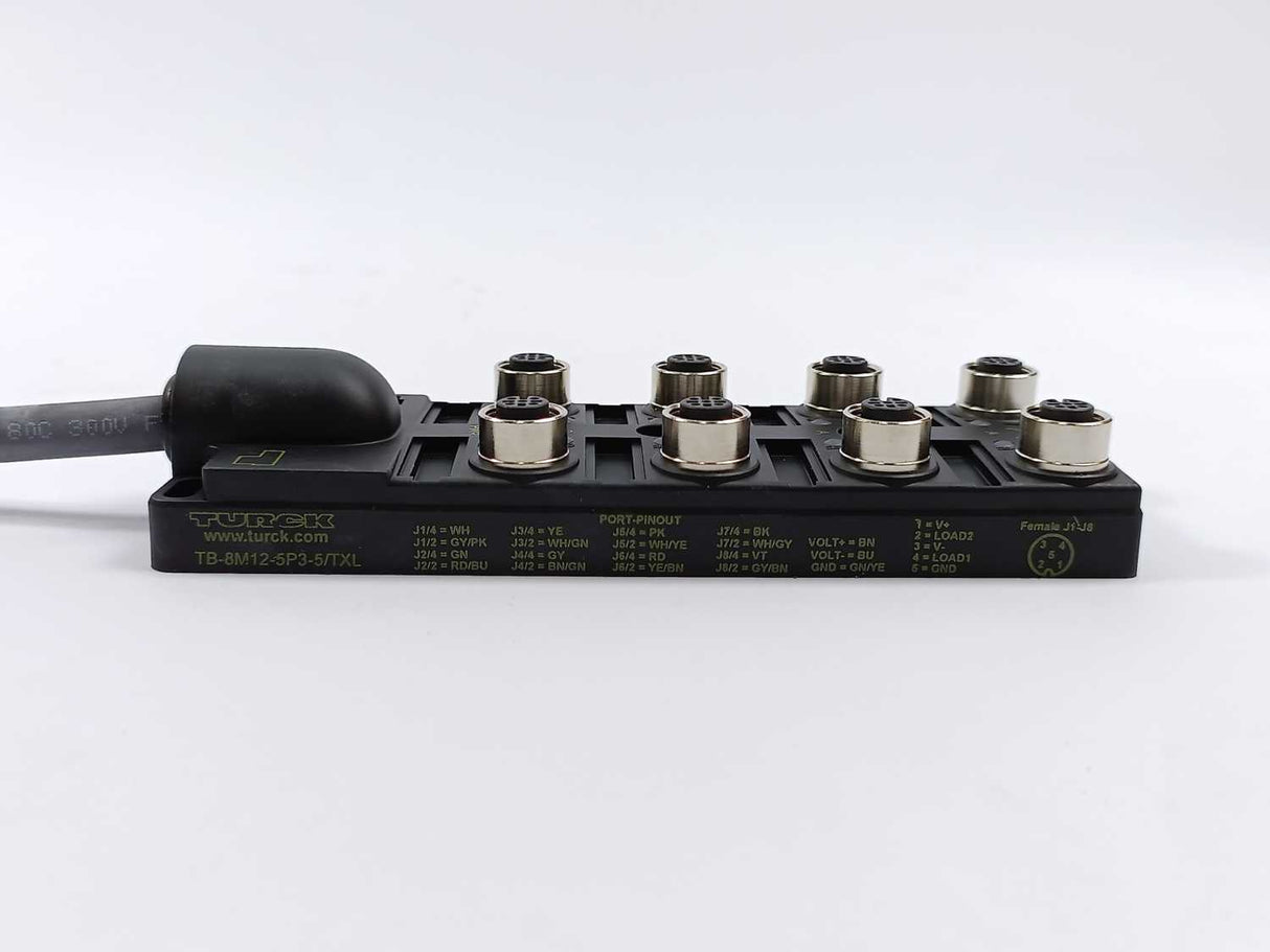 Turck 6611954 TB-8M12-5P3-5/TXL Passive Actuator/Sensor Box